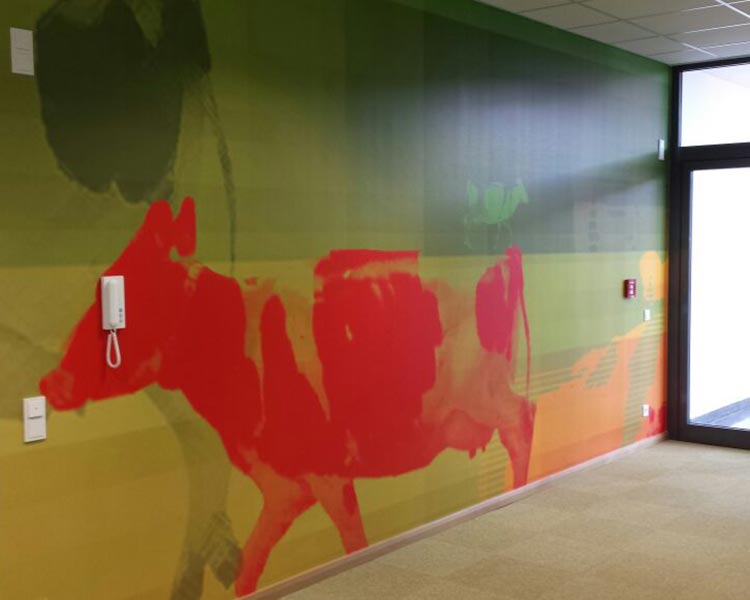 Wandgestaltung Büro